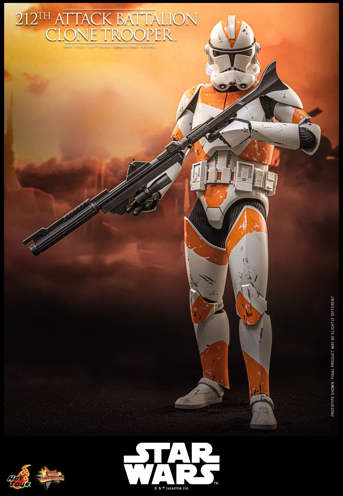 212th Attack Battalion Clone Trooper Collector par Hot Toys - figurine 1/6 Star Wars Episode III  de 30 cm - MMS851