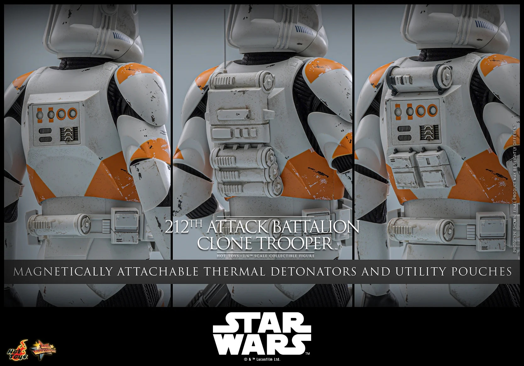212th Attack Battalion Clone Trooper Collector par Hot Toys - figurine 1/6 Star Wars Episode III  de 30 cm - MMS851