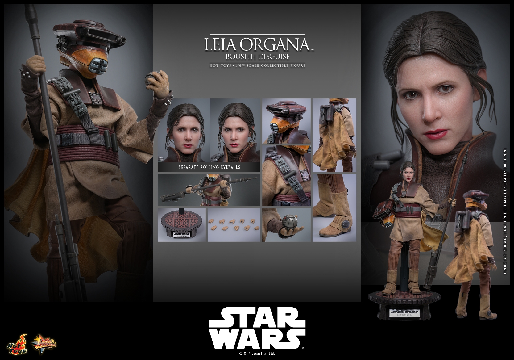 Leia Organa (Boushh Disguise) by Hot Toys - Star Wars Episode VI : Return Of The Jedi 1/6 scale action figure - Reference MMS854