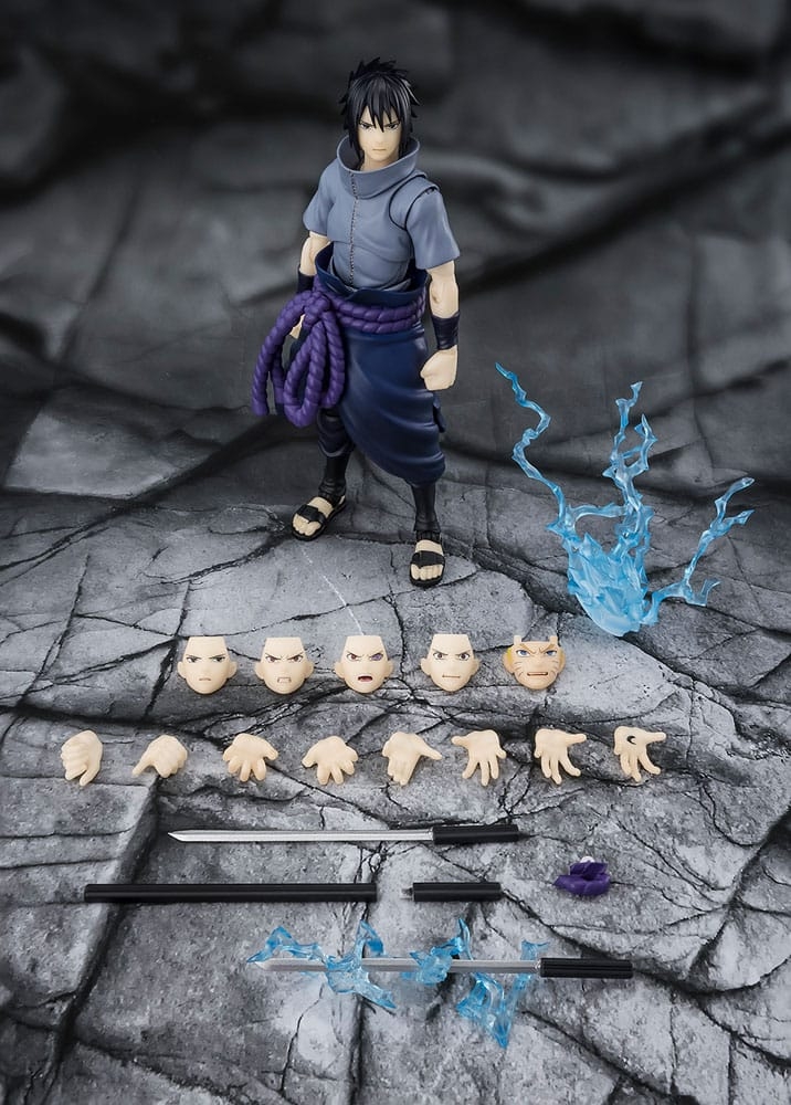 Sasuke Uchiha (Solitary Shinobi) SH Figuarts par Bandai Tamashii Nations - figurine Naruto Shippuden de 15 cm