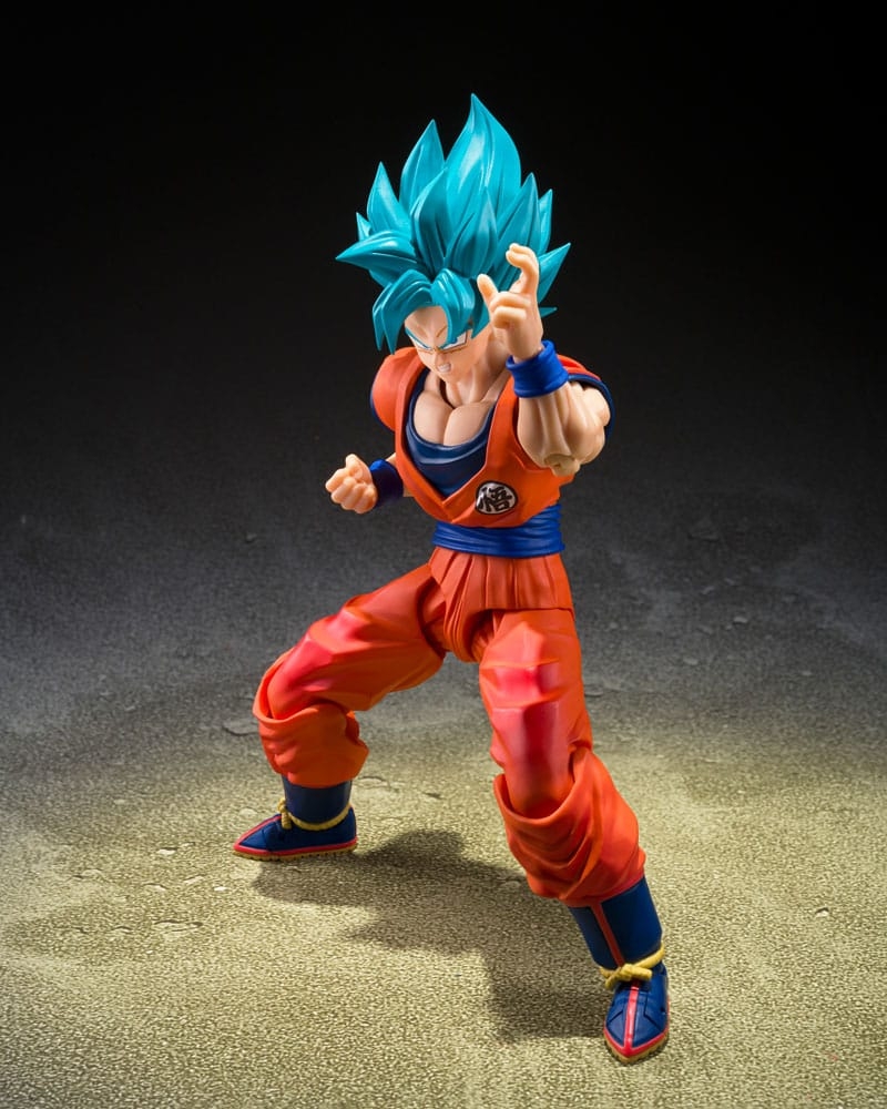 Super Saiyan Son Goku (Blue Power Transcending Limits) SH Figuarts par Bandai - figurine Dragon Ball Super de 15 cm