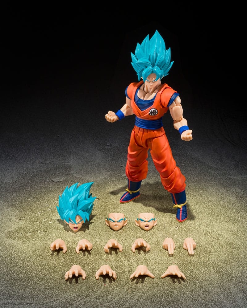 Super Saiyan Son Goku (Blue Power Transcending Limits) SH Figuarts par Bandai - figurine Dragon Ball Super de 15 cm