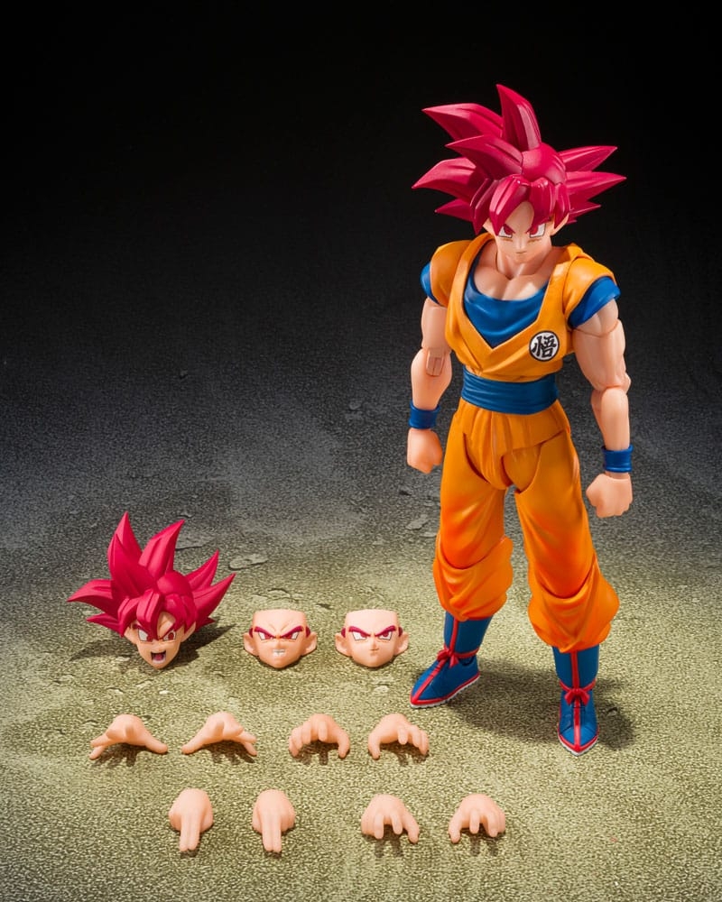 Super Saiyan God Son Goku (God Aura) SH Figuarts par Bandai Tamashii Nations - figurine Dragon Ball Super de 15 cm