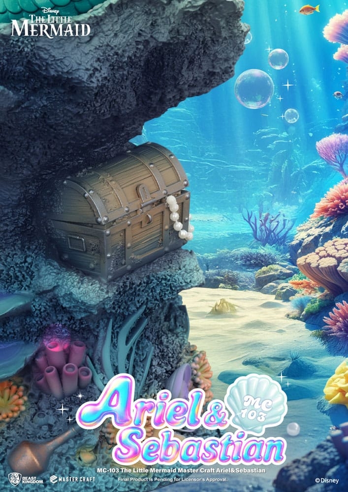 Ariel and Sebastian Master Craft by Beast Kingdom - The Little Mermaid 42 cm statue - Reference MC-103