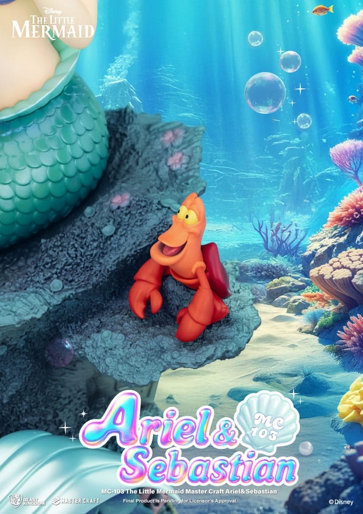 Ariel and Sebastian Master Craft by Beast Kingdom - The Little Mermaid 42 cm statue - Reference MC-103