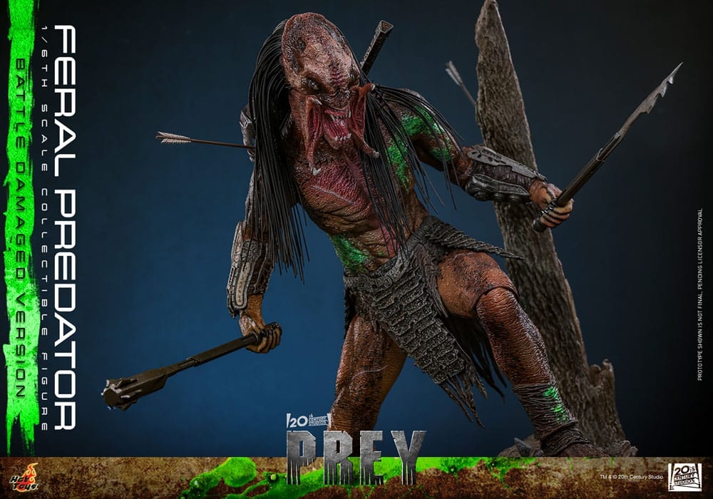 Feral Predator (Battle Damaged) par Hot Toys - figurine 1/6 Prey de 37 cm - TMS173