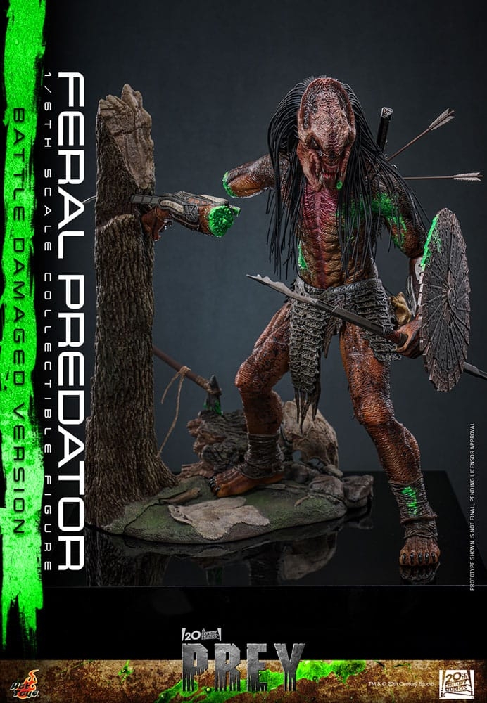 Feral Predator (Battle Damaged) by Hot Toys - Prey 1/6 scale action figure - TMS173