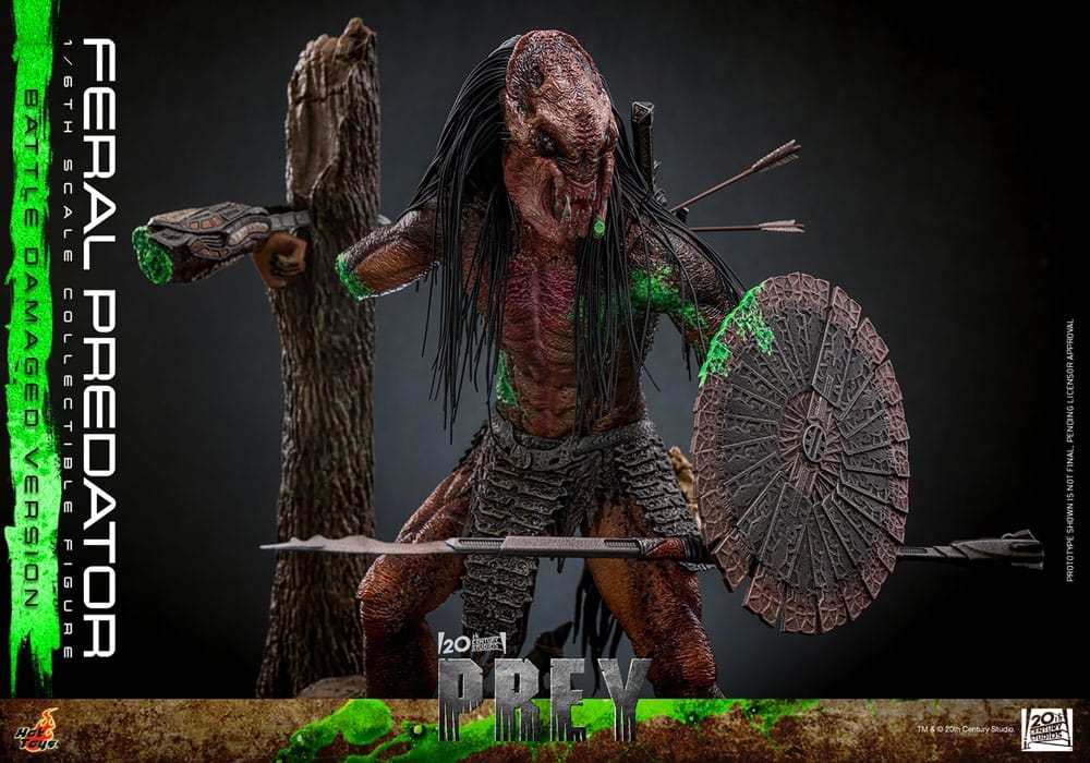 Feral Predator (Battle Damaged) by Hot Toys - Prey 1/6 scale action figure - TMS173