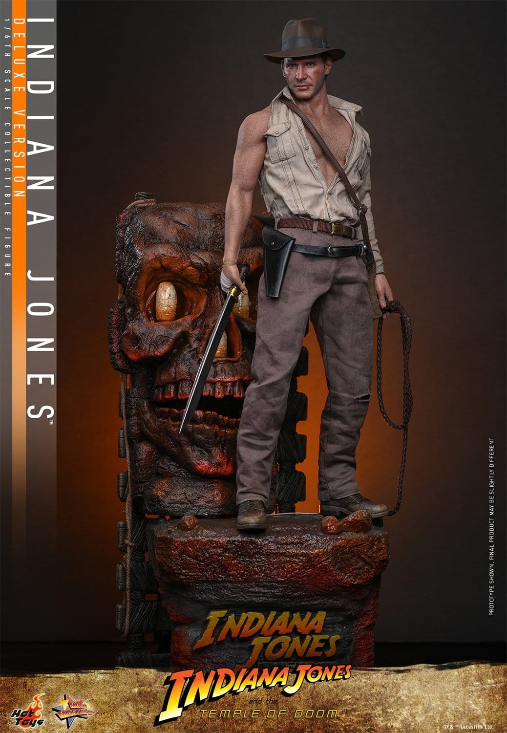 Indiana Jones by Hot Toys Deluxe version - MMS861 - Indiana Jones and the temple of doom 1/6 scale action figure