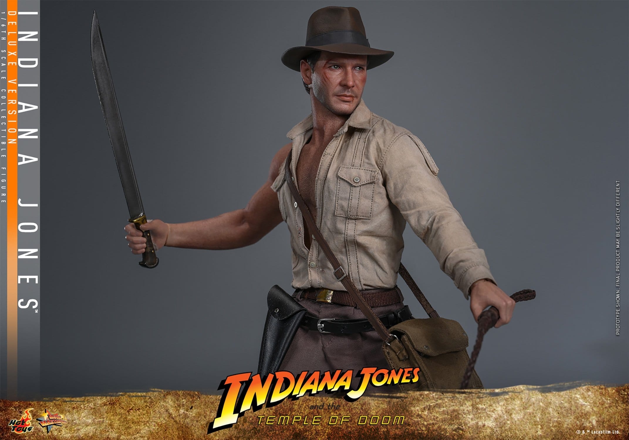 Indiana Jones by Hot Toys Deluxe version - MMS861 - Indiana Jones and the temple of doom 1/6 scale action figure