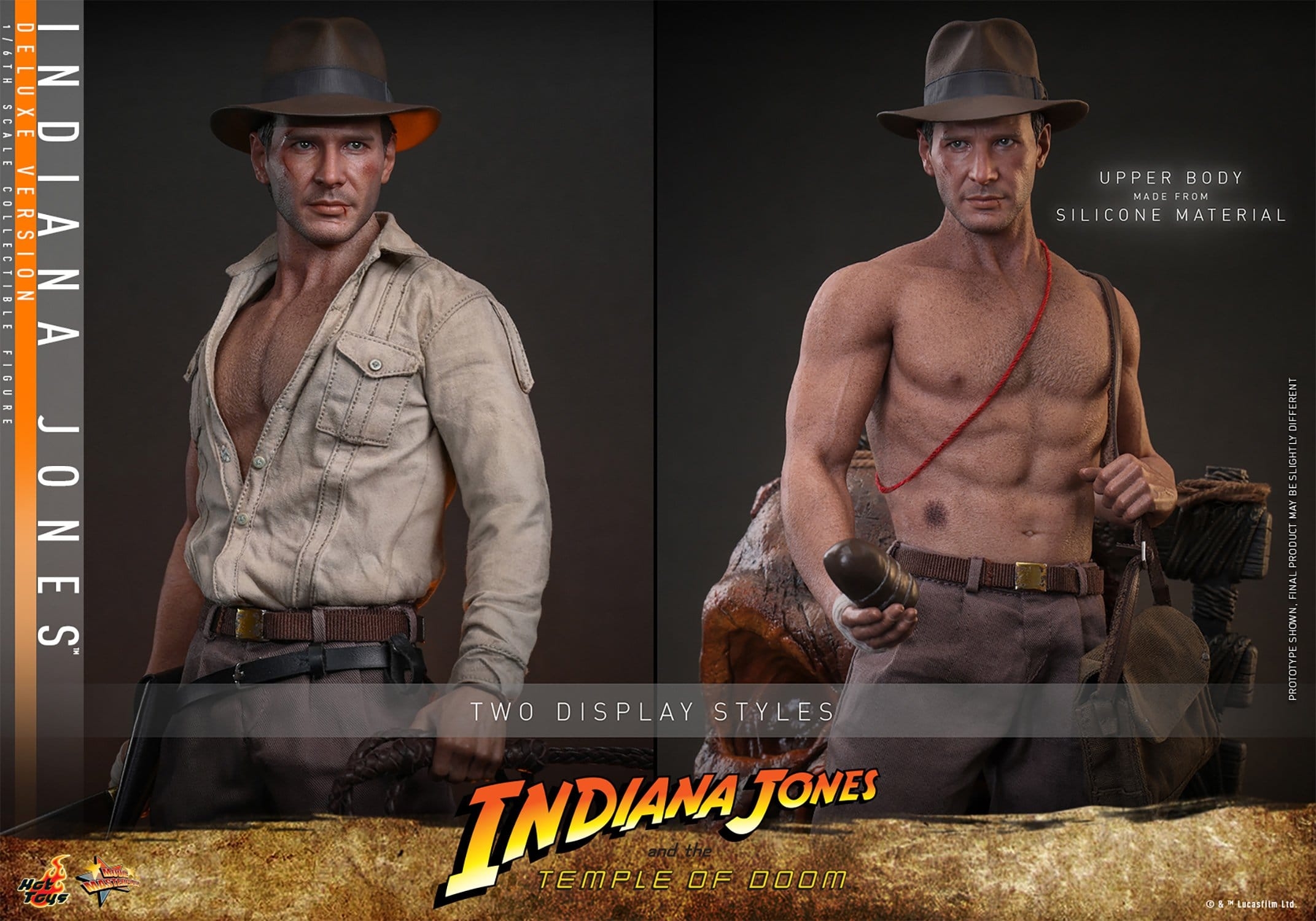 Indiana Jones by Hot Toys Deluxe version - MMS861 - Indiana Jones and the temple of doom 1/6 scale action figure
