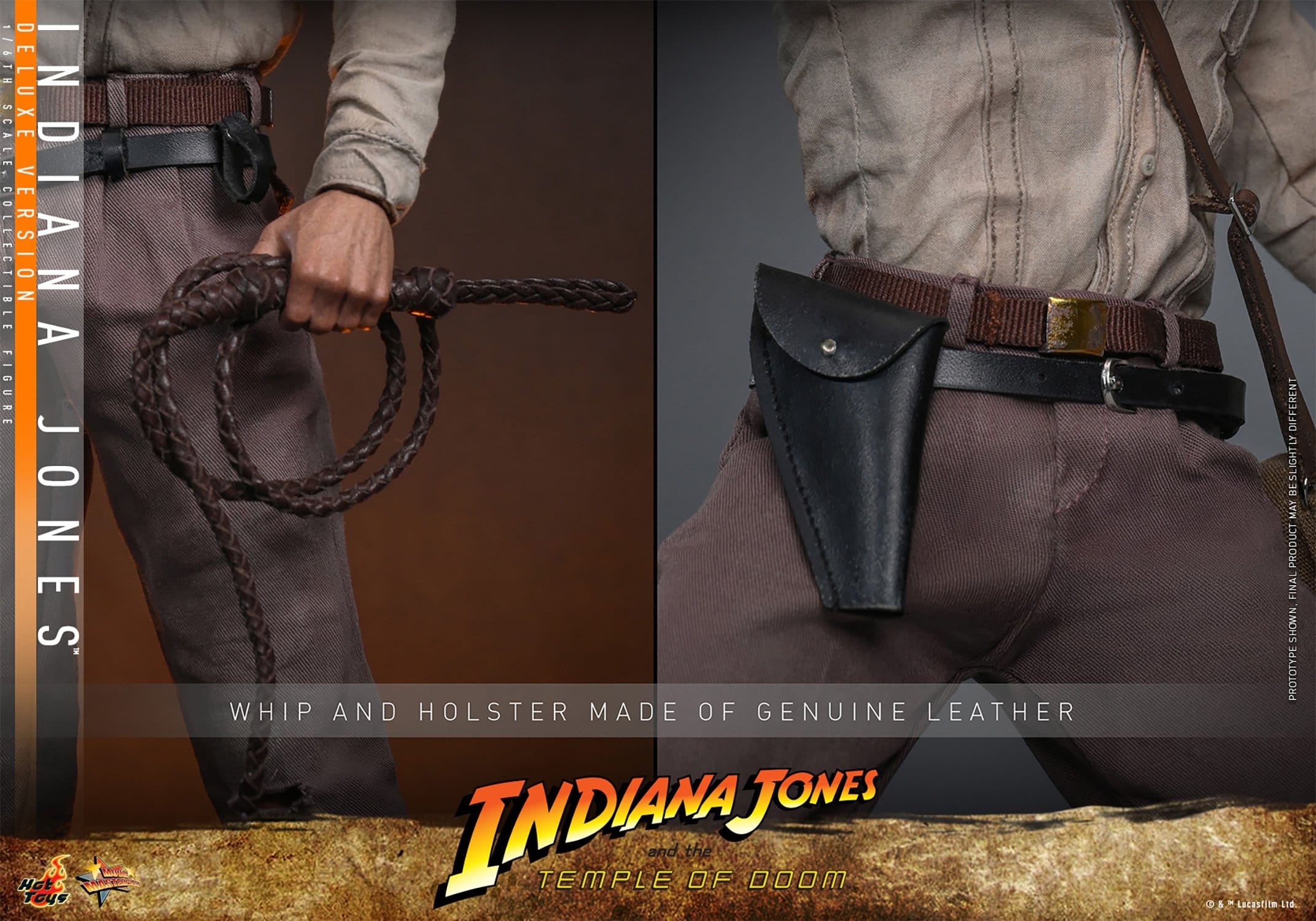 Indiana Jones by Hot Toys Deluxe version - MMS861 - Indiana Jones and the temple of doom 1/6 scale action figure