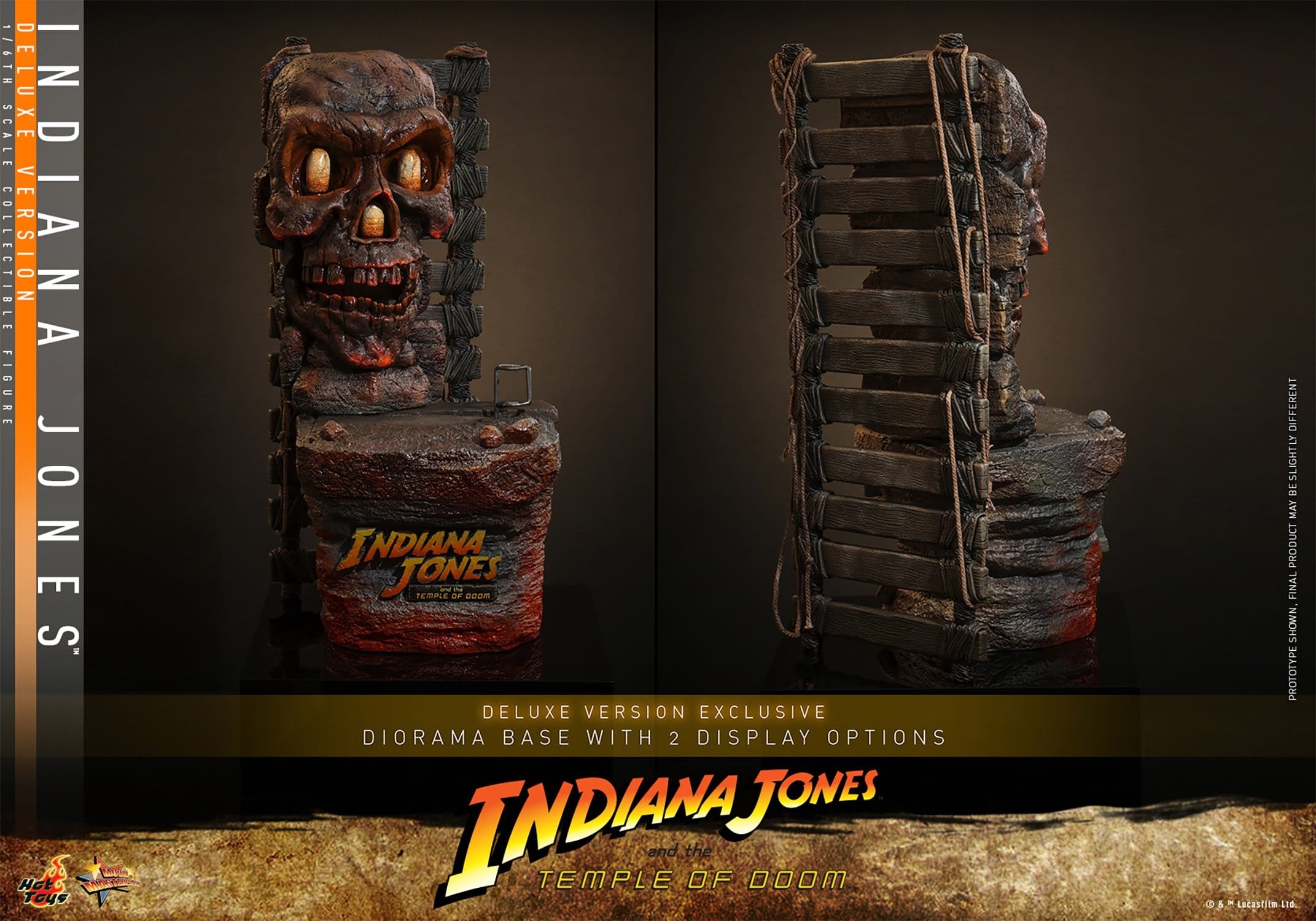 Indiana Jones by Hot Toys Deluxe version - MMS861 - Indiana Jones and the temple of doom 1/6 scale action figure