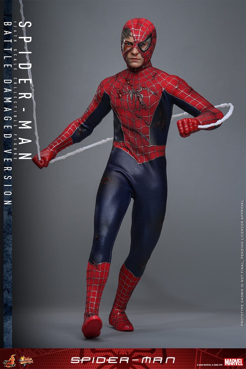 Spider-Man (Battle Damaged) by Hot Toys - MMS859 - Spider-Man 1/6 scale action figure
