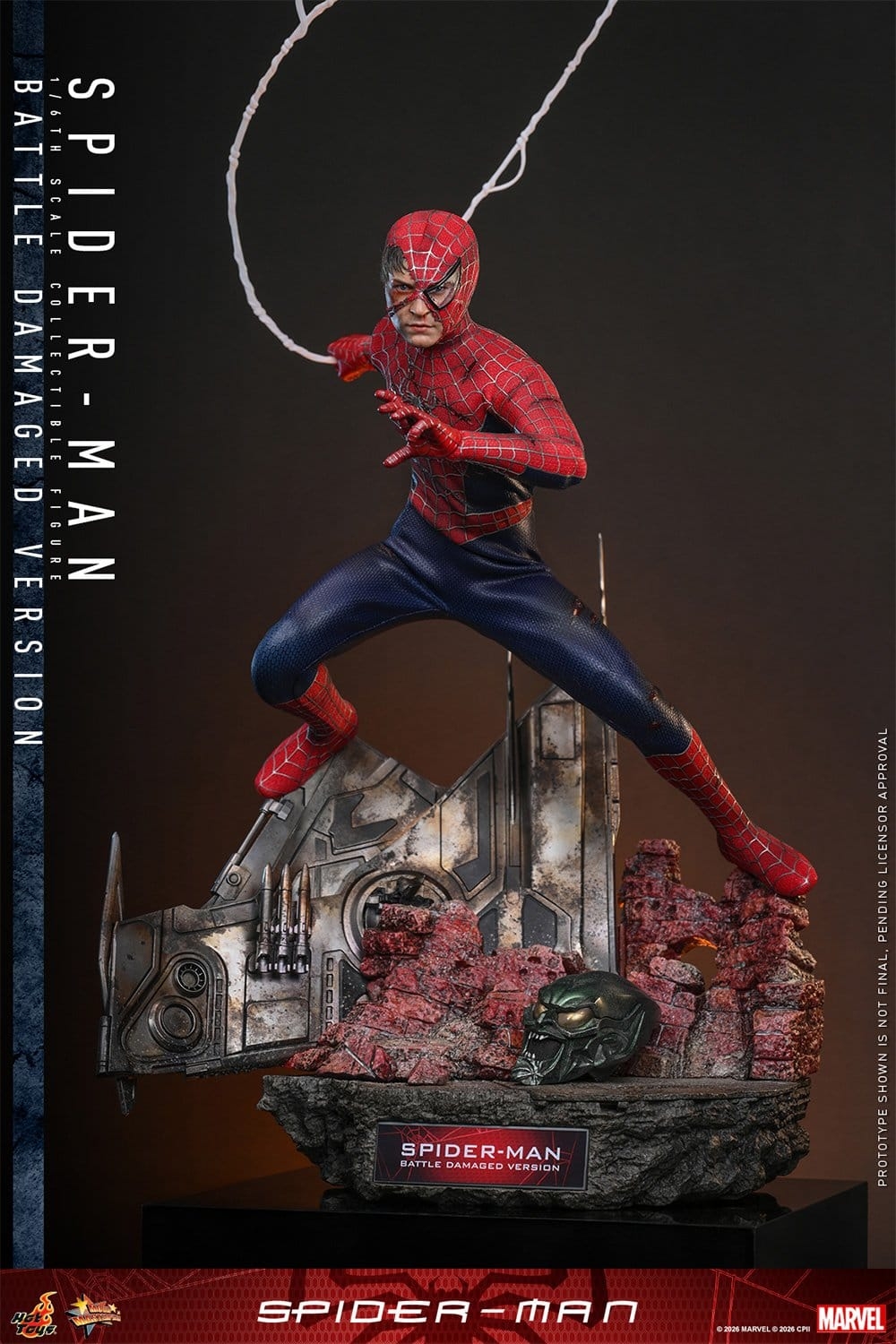 Spider-Man (Battle Damaged) par Hot Toys - figurine 1/6 de 30 cm - MMS859