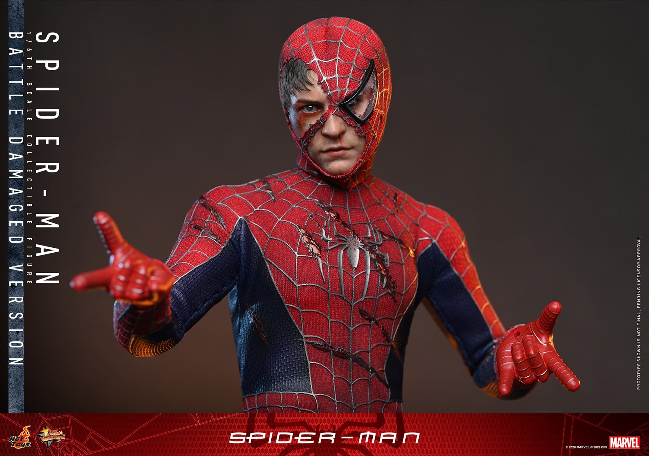 Spider-Man (Battle Damaged) par Hot Toys - figurine 1/6 de 30 cm - MMS859