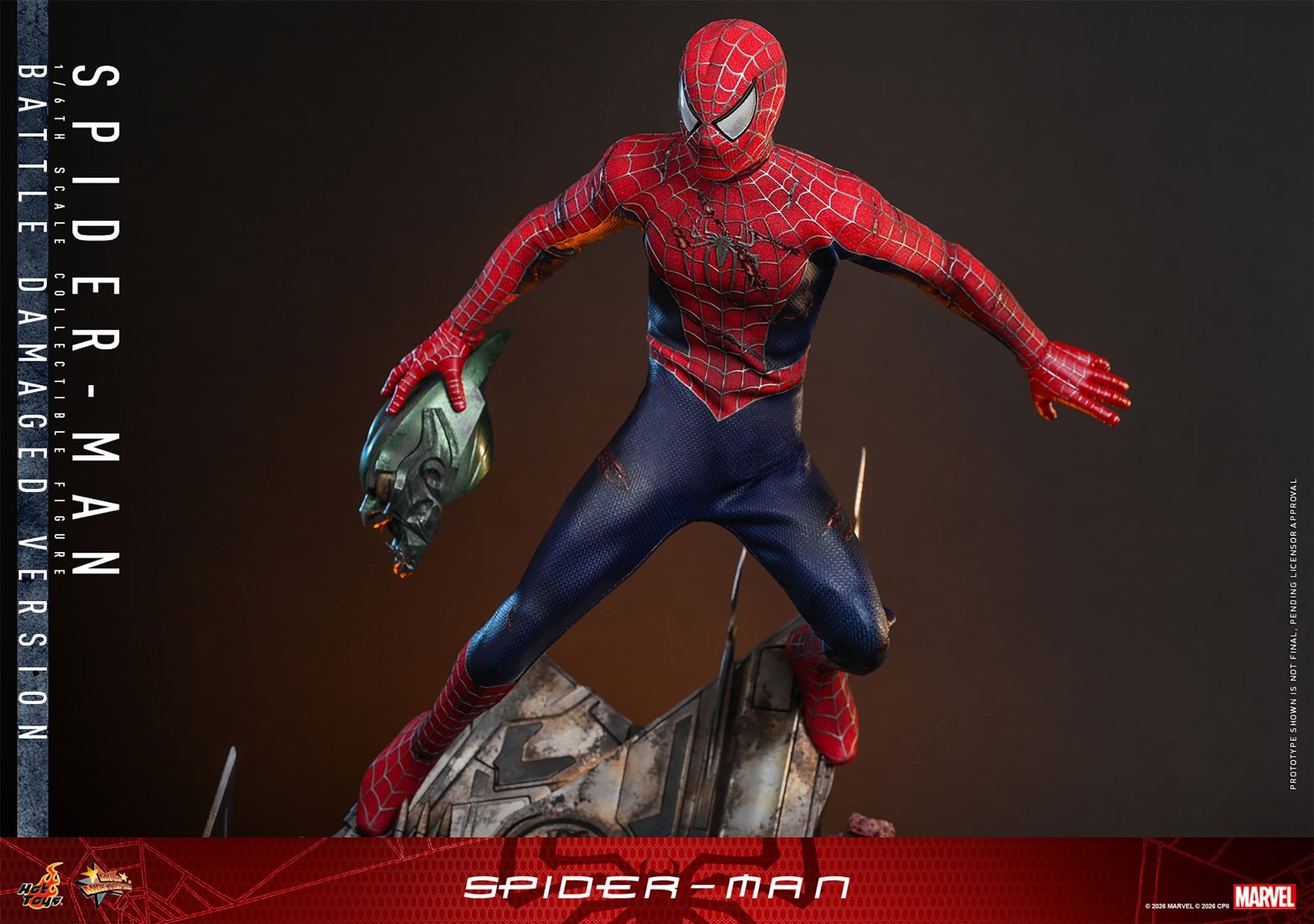 Spider-Man (Battle Damaged) by Hot Toys - MMS859 - Spider-Man 1/6 scale action figure