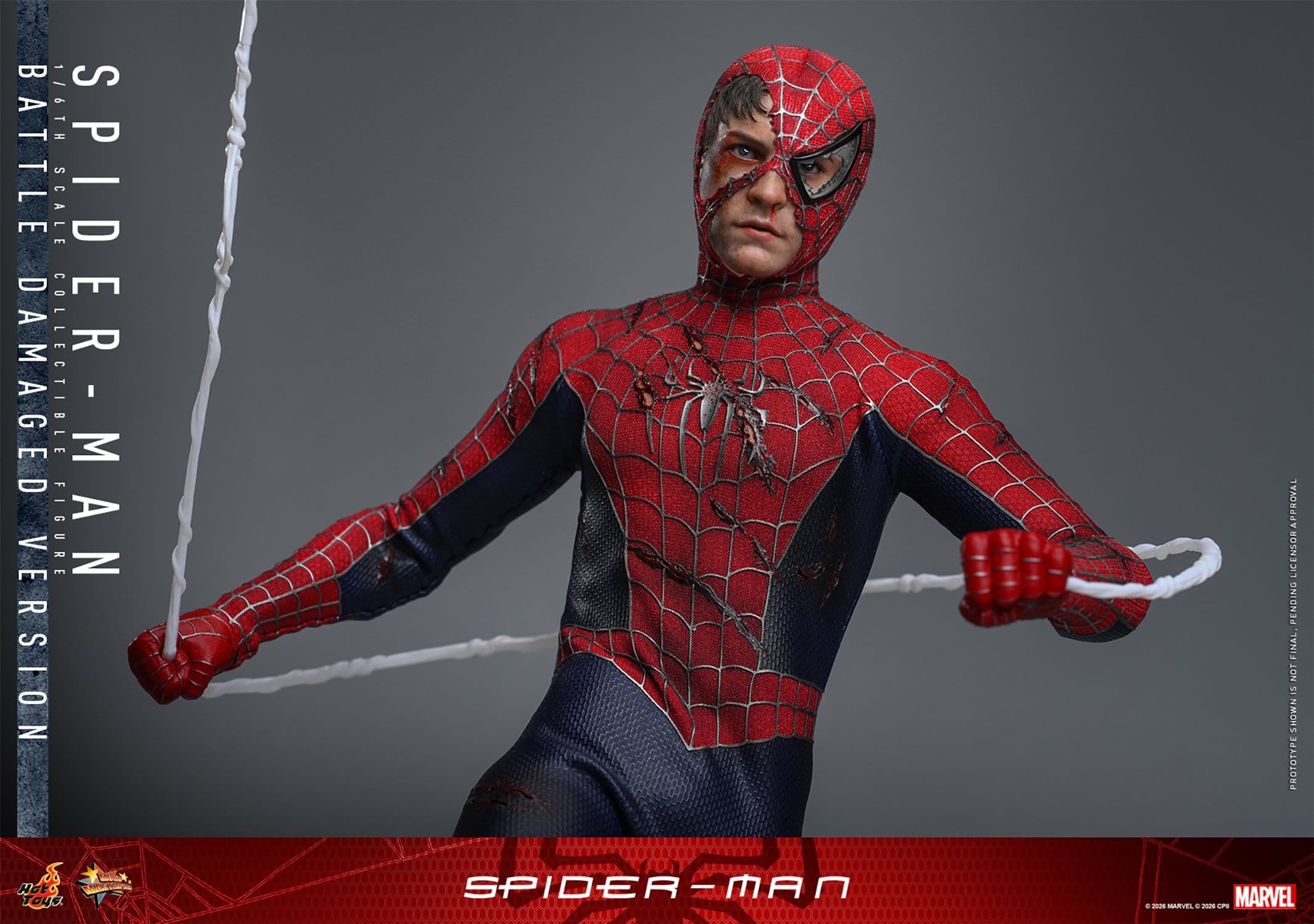 Spider-Man (Battle Damaged) par Hot Toys - figurine 1/6 de 30 cm - MMS859