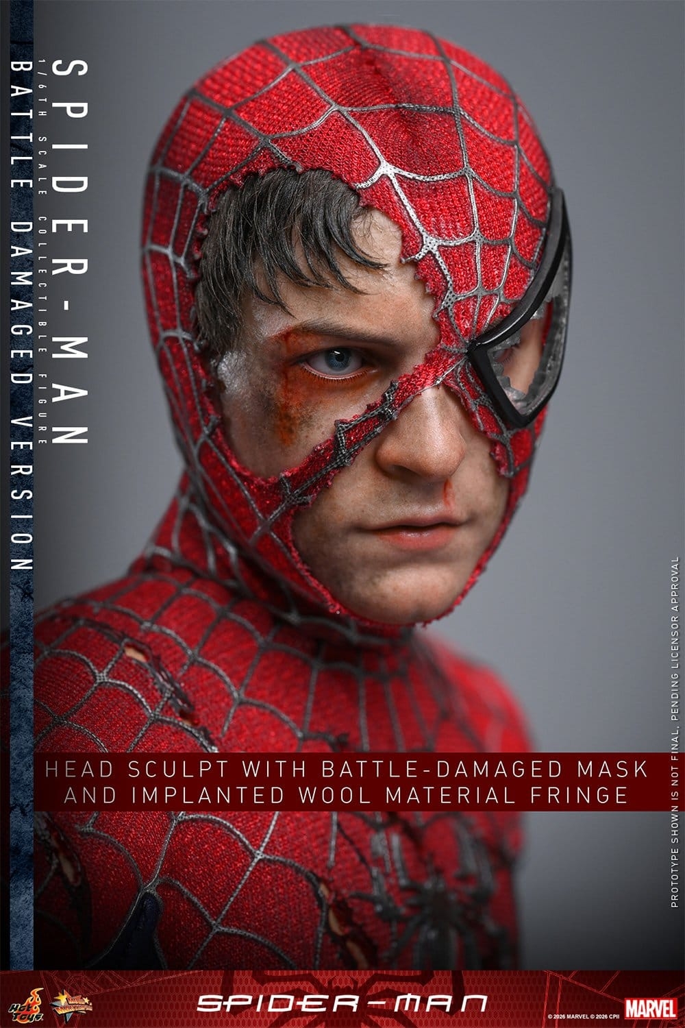 Spider-Man (Battle Damaged) by Hot Toys - MMS859 - Spider-Man 1/6 scale action figure