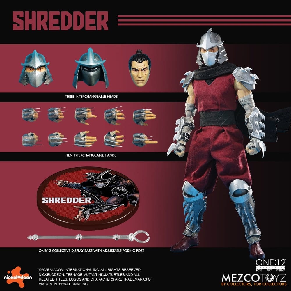 Shredder One:12 par Mezco - figurine 1/12 Tortues Ninja de 17 cm