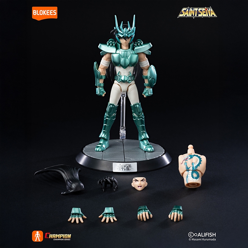 Shiryu du Dragon Champion Class par Blokees - figurine Saint Seiya de 16 cm