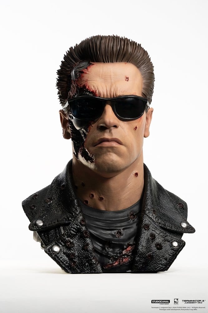 T-800 Model 101 by Pure Arts Battle Damaged - Terminator 2 1/1 scale bust