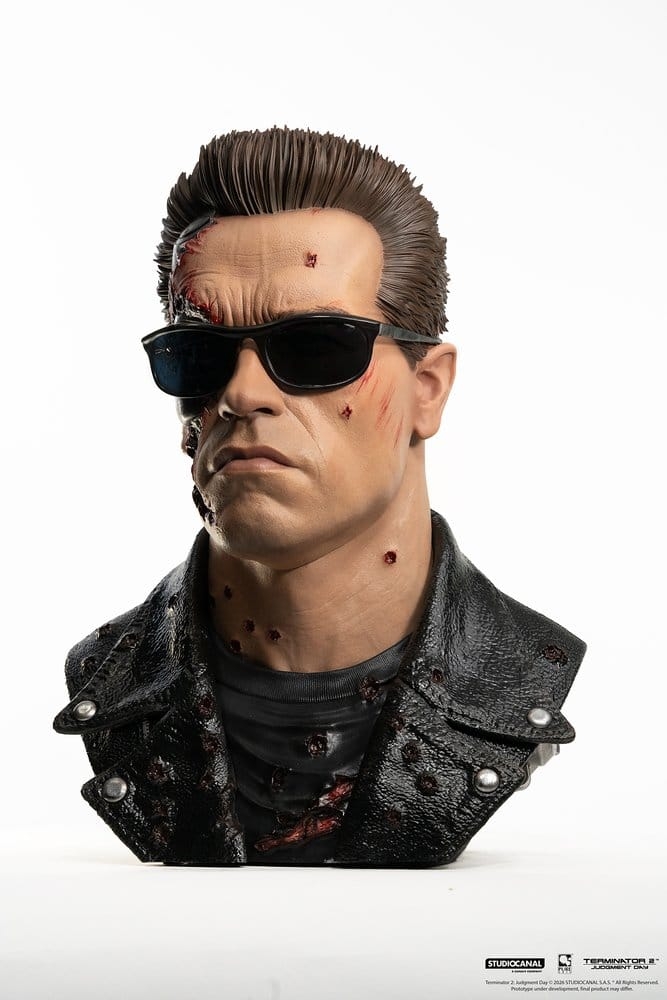 T-800 Model 101 Battle Damaged par Pure Arts - buste 1/1 Terminator 2 de 47 cm