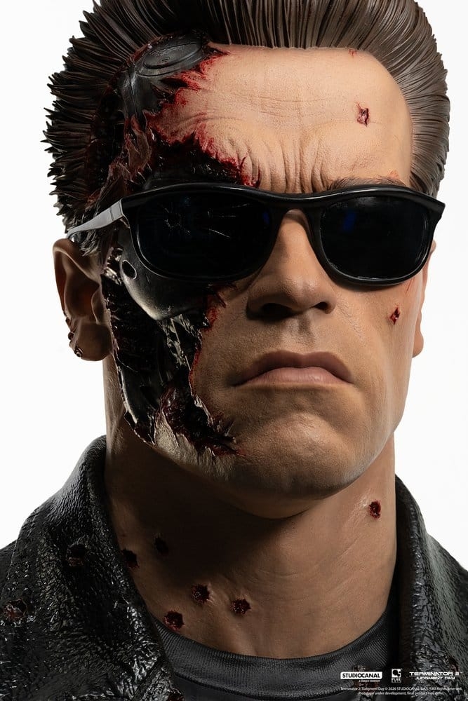 T-800 Model 101 by Pure Arts Battle Damaged - Terminator 2 1/1 scale bust