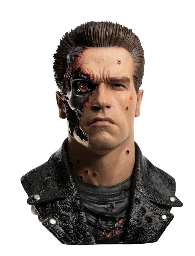 T-800 Model 101 Battle Damaged par Pure Arts - buste 1/1 Terminator 2 de 47 cm