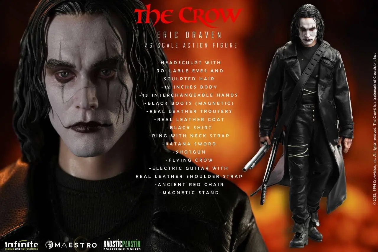 Eric Draven Maestro standard par Infinite Statue - figurine 1/6 The Crow de 30 cm