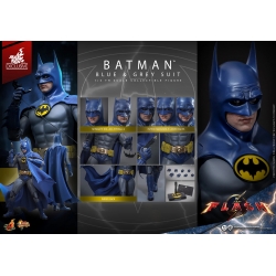Batman (Blue and Grey Suit) van Hot Toys - MMS834 - The Flash 1/6 schaal actiefiguur