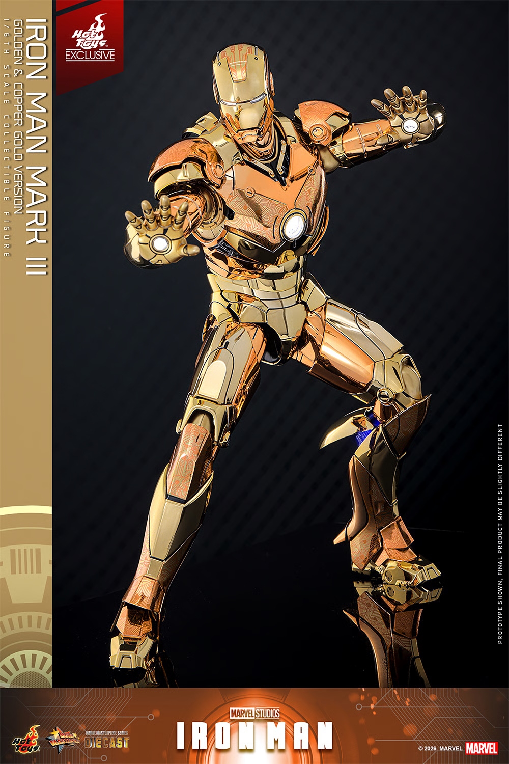Iron Man Mark III (Golden and Copper Gold version) by Hot Toys - MMS848D78 - Marvel 1/6 scale action figure
