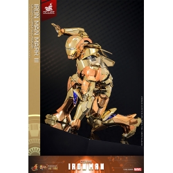 Iron Man Mark III (Golden and Copper Gold version) van Hot Toys - MMS848D78 - Marvel 1/6 schaal actiefiguur