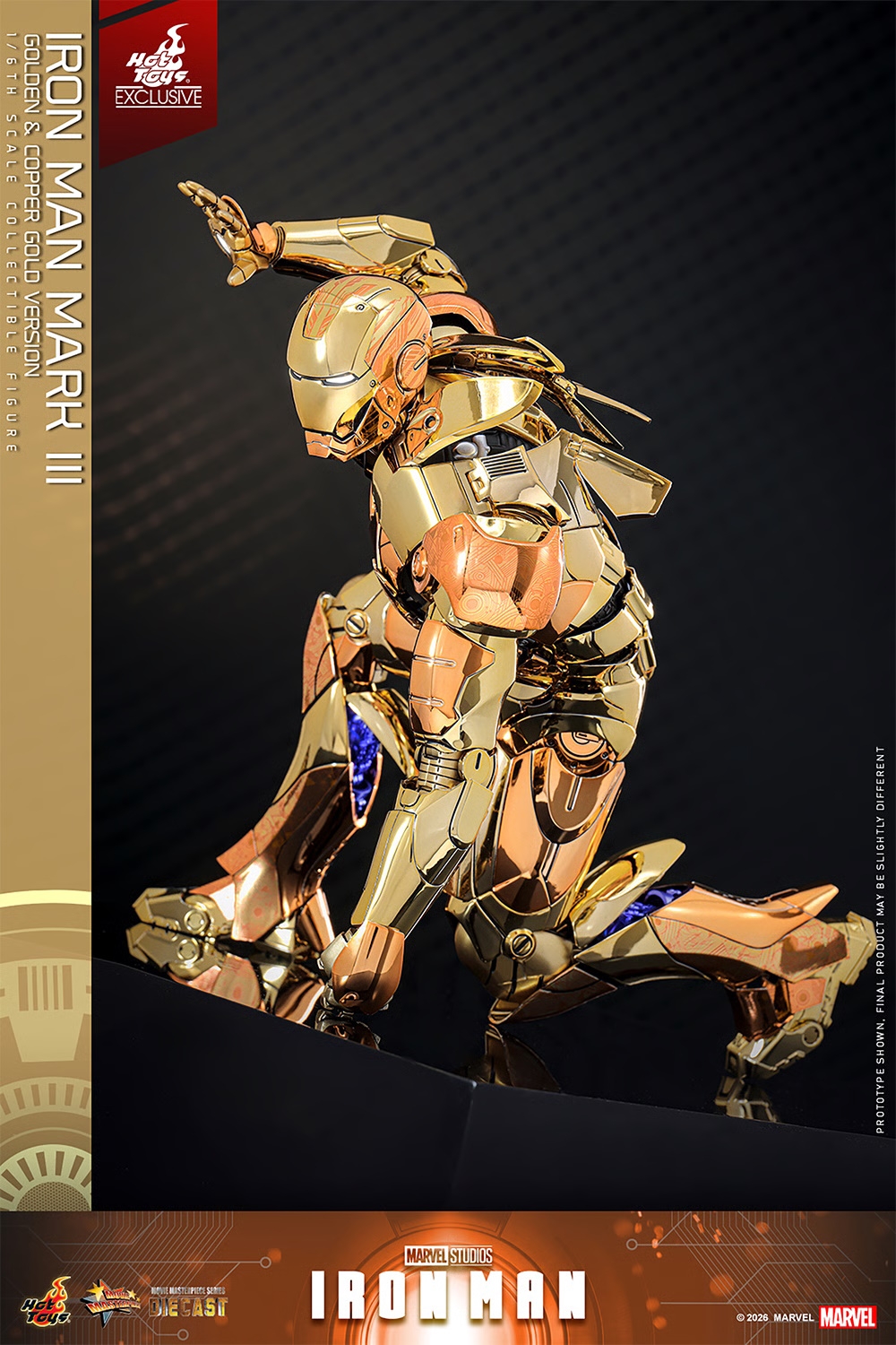 Iron Man Mark III (Golden and Copper Gold version) by Hot Toys - MMS848D78 - Marvel 1/6 scale action figure