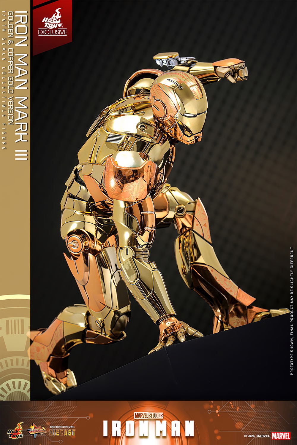 Iron Man Mark III (Golden and Copper Gold version) by Hot Toys - MMS848D78 - Marvel 1/6 scale action figure