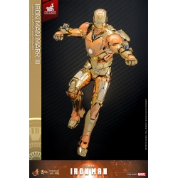 Iron Man Mark III (Golden and Copper Gold version) van Hot Toys - MMS848D78 - Marvel 1/6 schaal actiefiguur