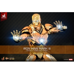 Iron Man Mark III (Golden and Copper Gold version) van Hot Toys - MMS848D78 - Marvel 1/6 schaal actiefiguur