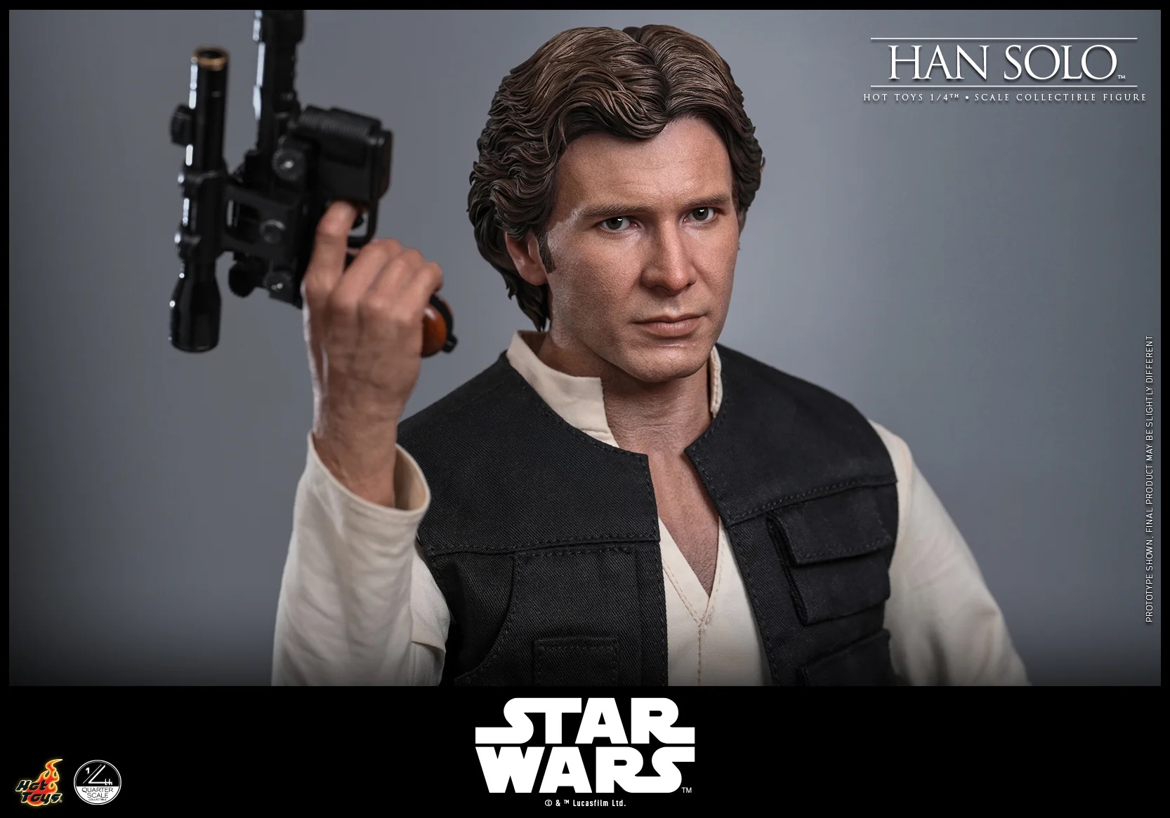 Han Solo par Hot Toys - figurine 1/4 Star Wars Episode IV : Un Nouvel Espoir de 45 cm - QS026
