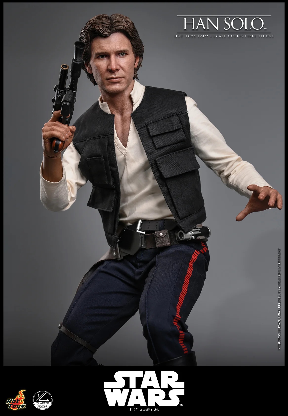 Han Solo par Hot Toys - figurine 1/4 Star Wars Episode IV : Un Nouvel Espoir de 45 cm - QS026