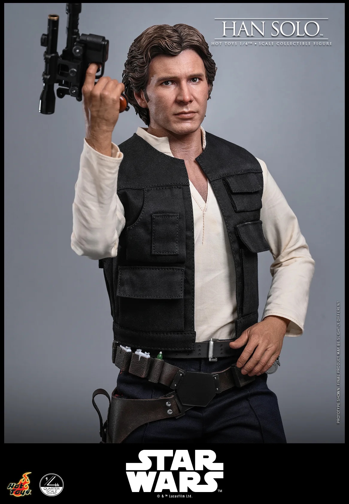Han Solo par Hot Toys - figurine 1/4 Star Wars Episode IV : Un Nouvel Espoir de 45 cm - QS026