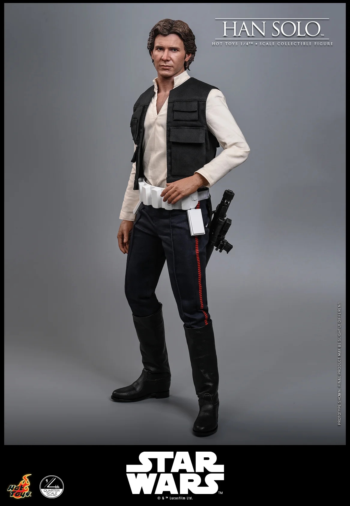 Han Solo par Hot Toys - figurine 1/4 Star Wars Episode IV : Un Nouvel Espoir de 45 cm - QS026