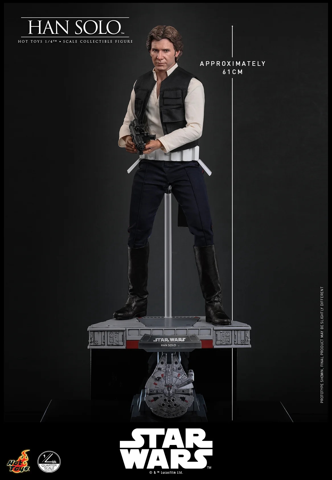 Han Solo by Hot Toys - QS026 - Star Wars Episode IV : A New Hope 1/4 scale action figure