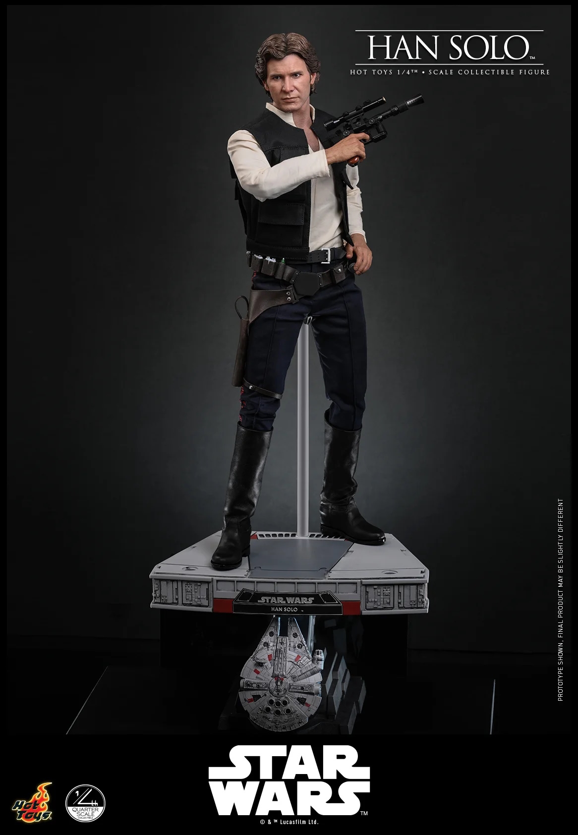 Han Solo par Hot Toys - figurine 1/4 Star Wars Episode IV : Un Nouvel Espoir de 45 cm - QS026