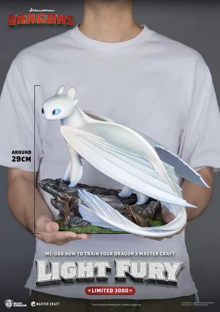 Light Fury Master Craft par Beast Kingdom - MC-067 - statue How To Train Your Dragon 3 de 29 cm