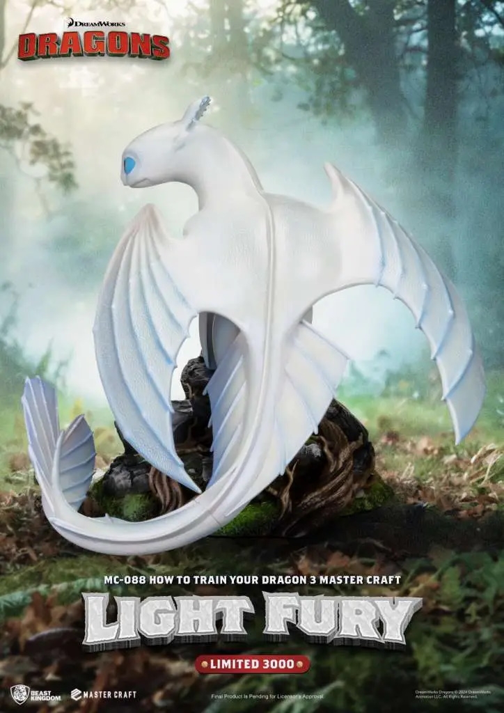 Light Fury Master Craft par Beast Kingdom - MC-067 - statue How To Train Your Dragon 3 de 29 cm