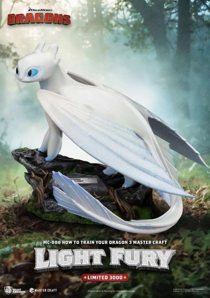 Light Fury Master Craft by Beast Kingdom - MC-067 - How To Train Your Dragon 3 29 cm statue