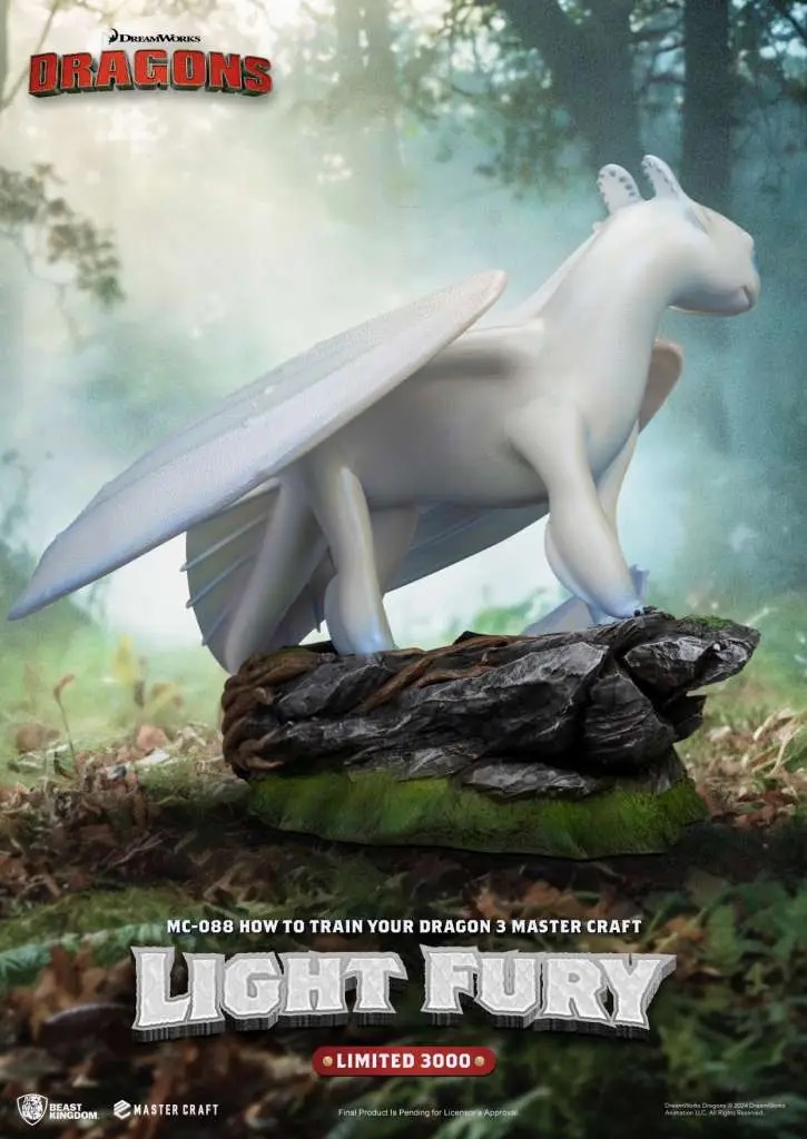 Light Fury Master Craft par Beast Kingdom - MC-067 - statue How To Train Your Dragon 3 de 29 cm