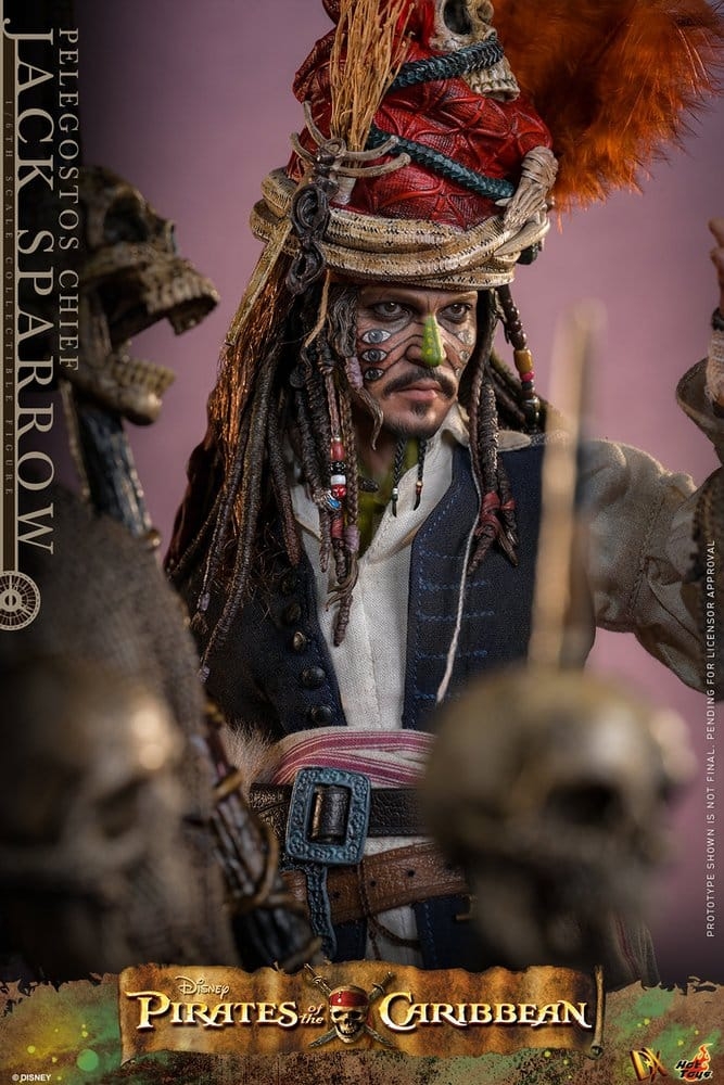 Jack Sparrow (Pelegostos Chief) von Hot Toys - DX48 - Pirates of the Caribbean: Dead Man's Chest 1/6 Maßstab Actionfigur