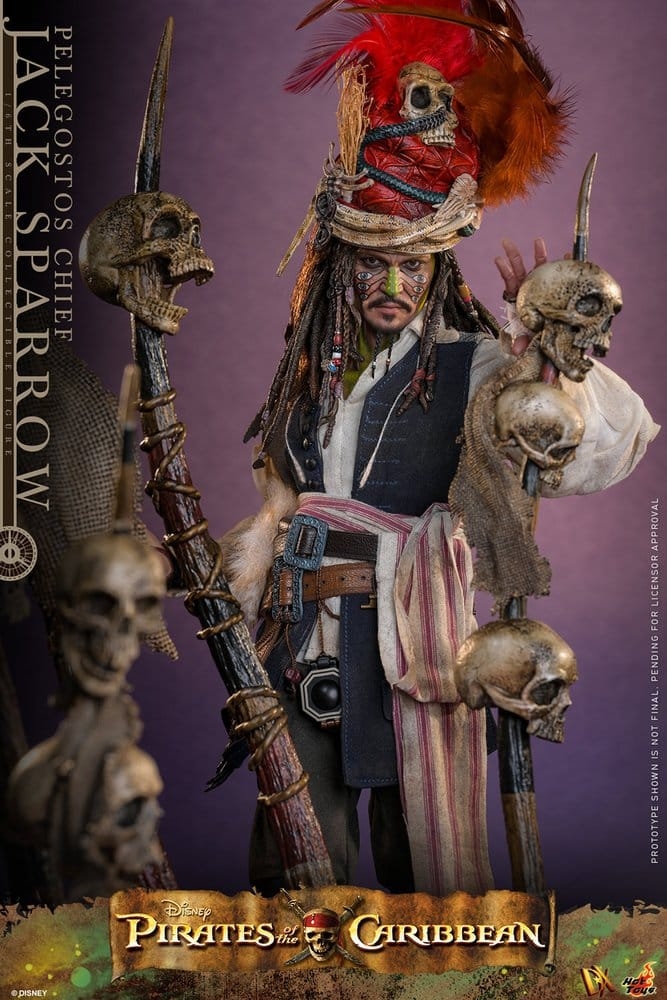 Jack Sparrow (Pelegostos Chief) par Hot Toys - figurine 1/6 Pirates Des Caraibes : Le Secret Du Coffre Maudit de 30 cm - DX48