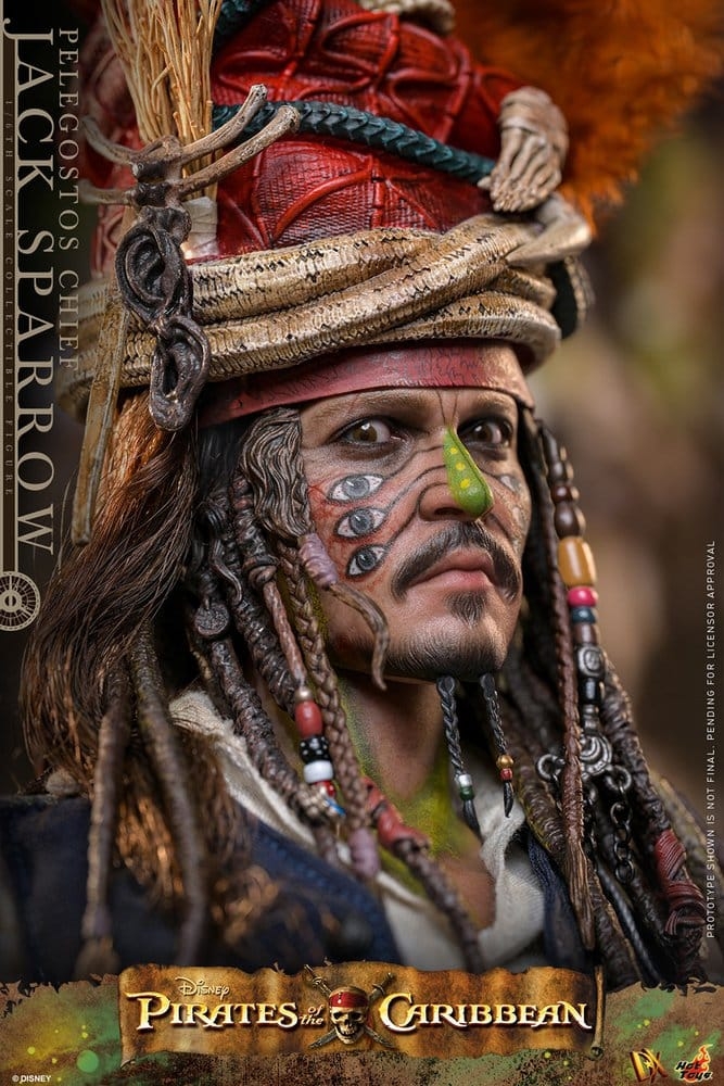 Jack Sparrow (Pelegostos Chief) von Hot Toys - DX48 - Pirates of the Caribbean: Dead Man's Chest 1/6 Maßstab Actionfigur